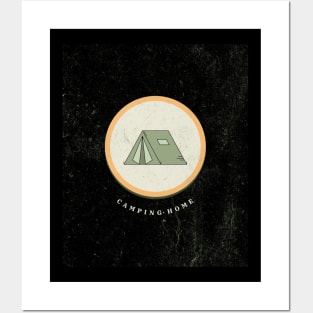 Camping Tent Patch Tshirt Posters and Art